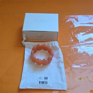 Nwt! Sezane Amandine Elastic Resin Bracelet In Apricot